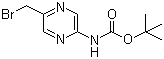 (5-溴乙基吡嗪-2-基)氨基甲酸叔丁酯分子结构 (CAS 369638-69-7)