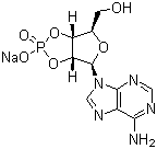 腺苷 2',3'-环状磷酸酯钠盐分子结构 (CAS 37063-35-7)