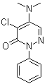 4-氯-5-(二甲基氨基)-2-苯基-3(2H)-哒嗪酮分子结构 (CAS 3707-98-0)