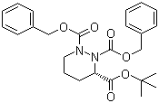 (3S)-Tetrahydro-1,2,3-pyridazinetricarboxylic acid 3-tert-butyl 1,2-bis(phenylmethyl) ester molecular structure (CAS 370891-25-1)