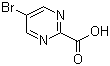 5-溴嘧啶-2-羧酸分子结构 (CAS 37131-87-6)