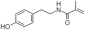 N-(4-羟基苯乙基)甲基丙烯酰胺分子结构 (CAS 37140-99-1)