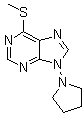 6-(甲硫基)-9-吡咯烷-1-基-9H-嘌呤分子结构 (CAS 37154-85-1)