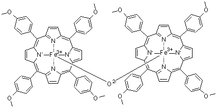 mu-氧-二[[四(4-甲氧基苯基)卟啉]铁]分子结构 (CAS 37191-17-6)