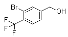 3-溴-4-(三氟甲基)苯甲醇分子结构 (CAS 372120-54-2)