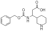 beta-[[苄氧羰基]氨基]-3-哌啶丙酸分子结构 (CAS 372144-12-2)