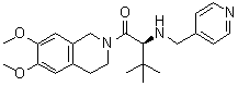 (2S)-2-(4-吡啶甲基氨基)-1-(6,7-二甲氧基-1,2,3,4-四氢异喹啉-2-基)-3,3-二甲基丁烷-1-酮分子结构 (CAS 372523-75-6)