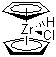 Bis(cyclopentadienyl)zirconium chloride hydride molecular structure (CAS 37342-97-5)