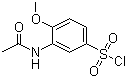 3-乙酰氨基-4-甲氧基苯磺酰氯分子结构 (CAS 3746-67-6)