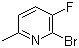2-溴-3-氟-6-甲基吡啶分子结构 (CAS 374633-36-0)