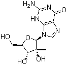 2'-C-甲基鸟苷分子结构 (CAS 374750-30-8)