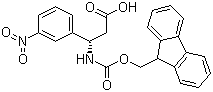 (S)-N-芴甲氧羰基-3-氨基-3-(3-硝基苯基)丙酸分子结构 (CAS 374791-01-2)