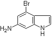 4-溴-1H-吲哚-6-胺分子结构 (CAS 375369-03-2)