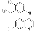 2-(氨基甲基)-4-[(7-氯-4-喹啉基)氨基]苯酚分子结构 (CAS 37672-04-1)