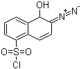 2-重氮-1-萘酚-5-磺酰氯分子结构 (CAS 3770-97-6)
