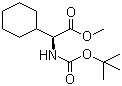 (S)-2-叔丁氧羰基氨基-3-环己基丙酸分子结构 (CAS 37736-82-6)