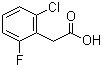 2-氯-6-氟苯乙酸分子结构 (CAS 37777-76-7)