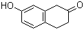 结构式 CAS# 37827-68-2, 7-羟基-3,4-二氢-1H-2-萘酮; 7-羟基-2-四氢萘酮; 7-羟基-2-萘满酮