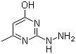 2-肼基-6-甲基嘧啶-4-醇分子结构 (CAS 37893-08-6)