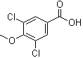 3,5-二氯-4-甲氧基苯甲酸分子结构 (CAS 37908-97-7)