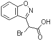 alpha-溴-1,2-苯并异恶唑-3-乙酸分子结构 (CAS 37924-67-7)