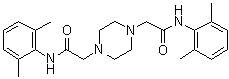 N,N'-二(2,6-二甲基苯基)-1,4-哌嗪二乙酰胺分子结构 (CAS 380204-72-8)