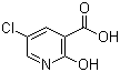 5-氯-2-羟基烟酸分子结构 (CAS 38076-80-1)