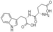 L-谷氨酰-L-色氨酸分子结构 (CAS 38101-59-6)