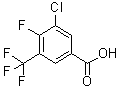 3-氯-4-氟-5-(三氟甲基)苯甲酸分子结构 (CAS 381229-48-7)