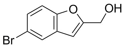 (5-溴-1-苯并呋喃-2-基)甲醇分子结构 (CAS 38220-77-8)