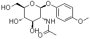4-甲氧基苯基 2-(乙酰氨基)-2-脱氧-beta-D-吡喃葡萄糖苷分子结构 (CAS 38229-78-6)