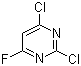 2,4-二氯-6-氟嘧啶分子结构 (CAS 3833-57-6)