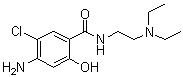 2-羟基-4-氨基-5-氯-N,N-二乙基氨基乙基苯甲酰胺分子结构 (CAS 38339-95-6)