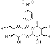4-硝基苯基 2-O-(6-脱氧-alpha-L-吡喃半乳糖基)-alpha-D-吡喃半乳糖苷分子结构 (CAS 383417-46-7)