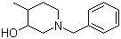 4-甲基-1-(苯基甲基)-3-哌啶醇分子结构 (CAS 384338-20-9)