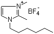 1-己基-2,3-二甲基咪唑鎓四氟硼酸盐分子结构 (CAS 384347-21-1)