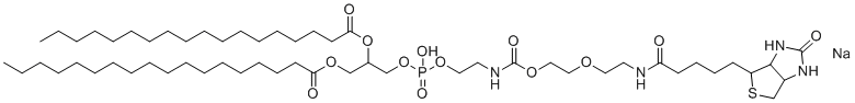 二硬脂酰基磷脂酰-聚乙二醇-生物素分子结构 (CAS 385437-57-0)