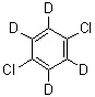 structure of CAS# 3855-82-1, 1,4-Dichlorobenzene-d<sub>4</sub>;1,4-Dichloroperdeuteriobenzene; Tetradeutero-p-dichlorobenzene