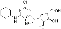 2-氯-N-环己基腺苷分子结构 (CAS 38583-85-6)