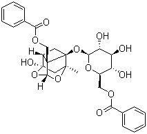 苯甲酰芍药苷分子结构 (CAS 38642-49-8)
