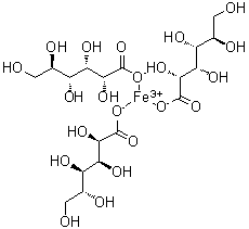葡萄糖酸铁分子结构 (CAS 38658-53-6)