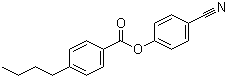 4-丁基苯甲酸 4-氰基苯酯分子结构 (CAS 38690-77-6)