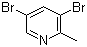 3,5-二溴-2-甲基吡啶分子结构 (CAS 38749-87-0)