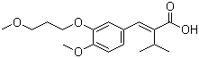 2-异丙基-3-[4-甲氧基-3-(3-甲氧基丙氧基)苯基]丙烯酸分子结构 (CAS 387868-07-7)
