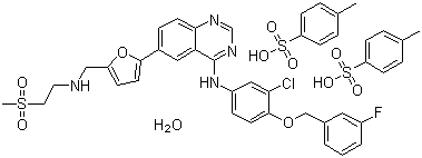二对甲苯磺酸拉帕替尼一水合物分子结构 (CAS 388082-78-8)