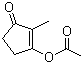 3-(乙酰氧基)-2-甲基-2-环戊烯-1-酮分子结构 (CAS 3883-57-6)