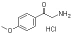 2-氨基-4'-甲氧基苯乙酮盐酸盐分子结构 (CAS 3883-94-1)