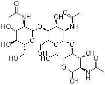 N,N',N''-三乙酰基壳三糖分子结构 (CAS 38864-21-0)