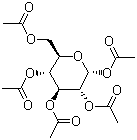 2,3,4,5,6-alpha-D-葡萄糖五乙酸酯分子结构 (CAS 3891-59-6)