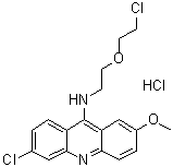 6-氯-N-[2-(2-氯乙氧基)乙基]-2-甲氧基-9-吖啶胺单盐酸盐分子结构 (CAS 38915-21-8)